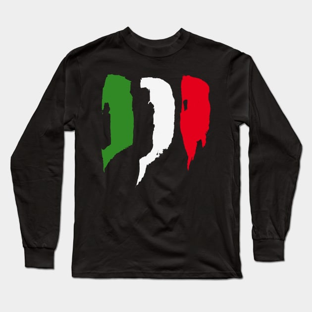 Italy flag - Brush Strokes Long Sleeve T-Shirt by Nikokosmos